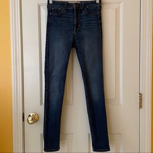 Hollister 1S Blue Super Skinny High Rise Jeans